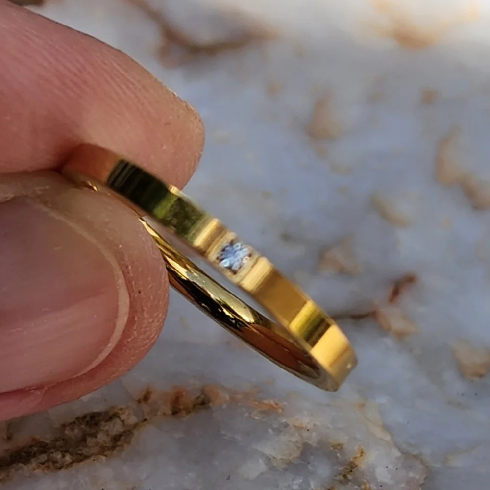 FP Desigher Mikal Winn Minimalist Jewelry Ring 14K Gold Plated Hypoallergenic